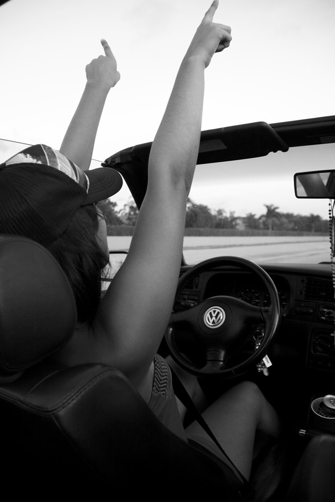 Woman in Volkswagen