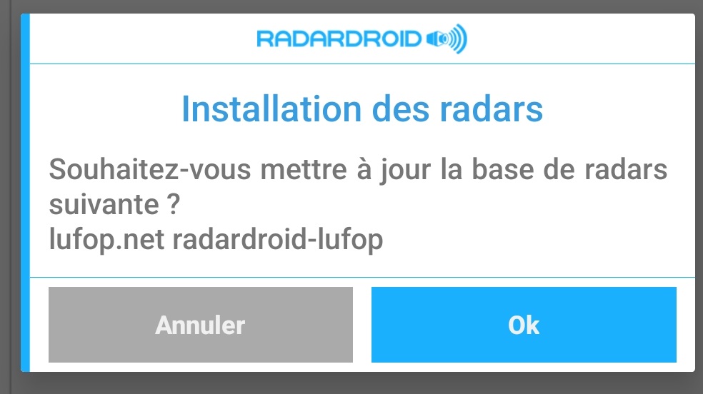 Mise a jour Radar