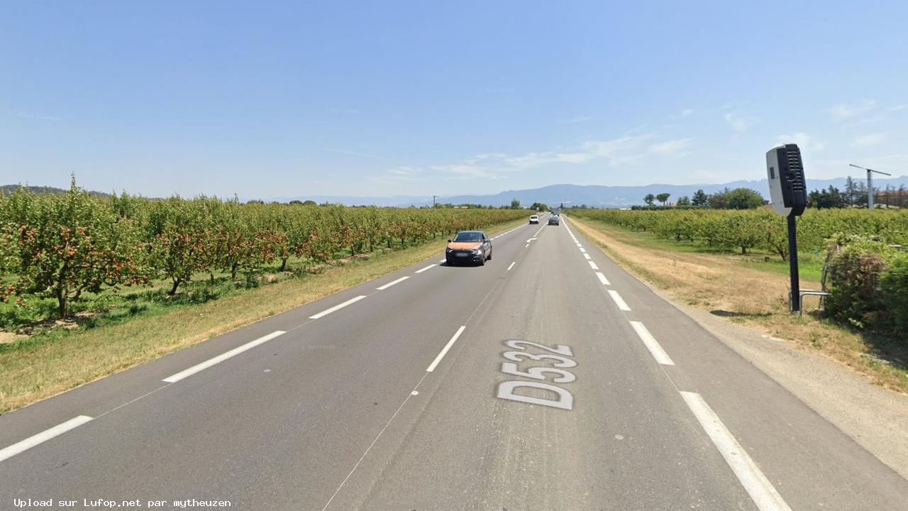 FRANCE photo du radar Granges-les-Beaumont D532 26 - Drôme