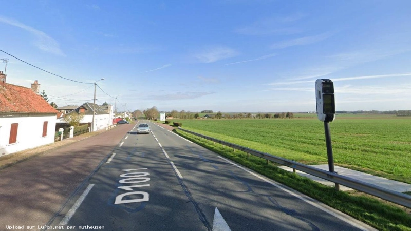 FRANCE photo du radar Buigny-Saint-Maclou D1001 80 - Somme FRANCE photo du radar Buigny-Saint-Maclou D1001 80 - Somme