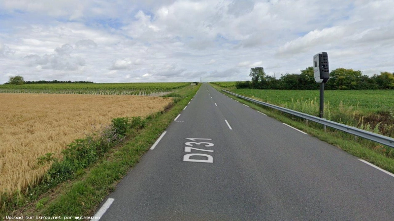 FRANCE photo du radar Angeac-Champagne D731 16 - Charente