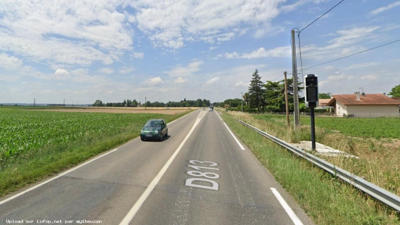 FRANCE photo du radar Gontaud-de-Nogaret D813 47 - Lot-et-Garonne FRANCE photo du radar Gontaud-de-Nogaret D813 47 - Lot-et-Garonne