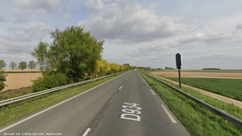 FRANCE photo du radar Bouchoir D934 80 - Somme