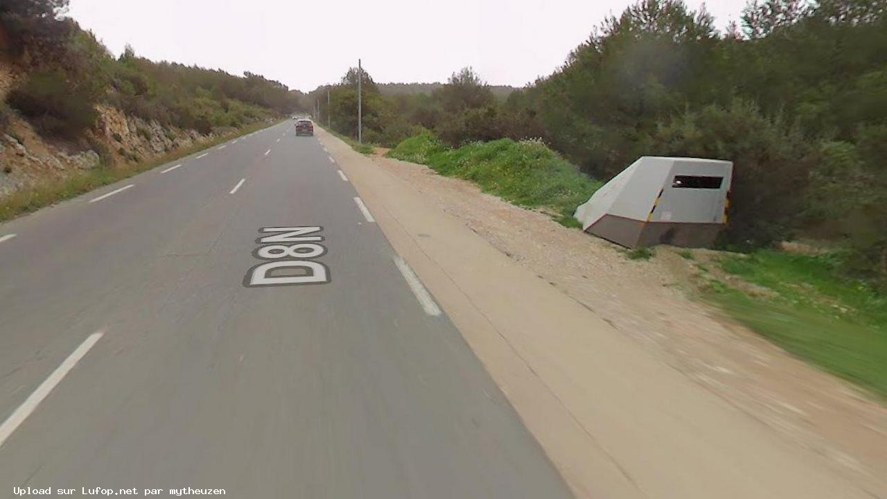 FRANCE photo du radar Cuges-les-Pins D8N 13 - Bouches-du-Rhône
