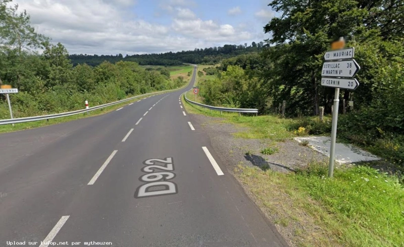 FRANCE photo du radar Drugeac D922 15 - Cantal