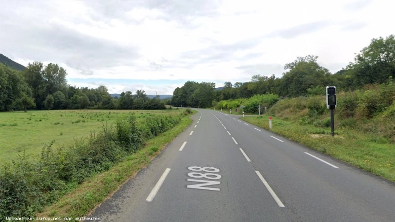 FRANCE photo du radar Cultures Route Nationale 88 48 - Lozère