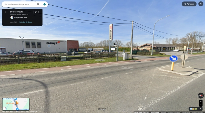 BELGIQUE photo du radar Corbais Grand Route Brabant Wallon