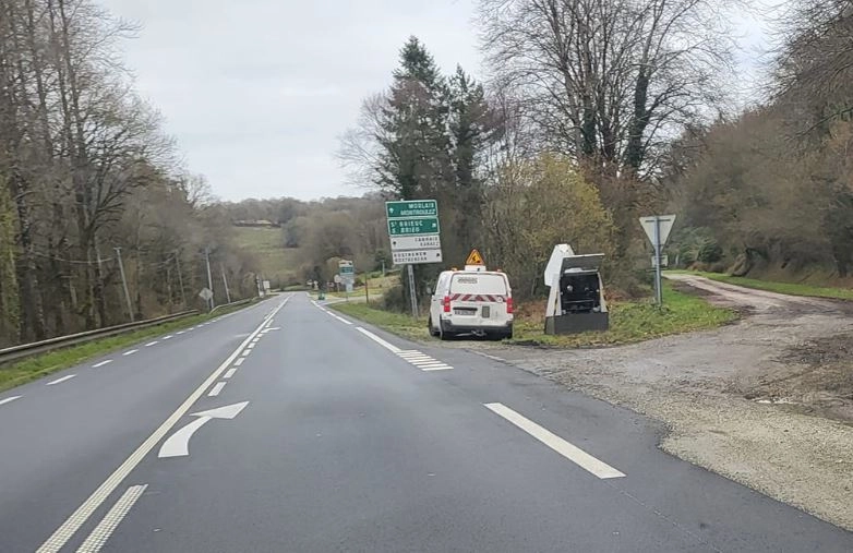 FRANCE photo du radar Gourin Toultreinc Conveau 56 - Morbihan