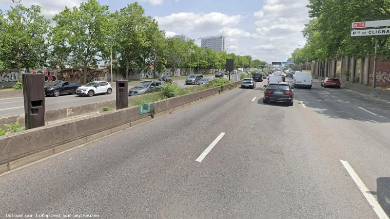 FRANCE photo du radar Paris Avenue de la Porte de Montmartre 75 - Paris