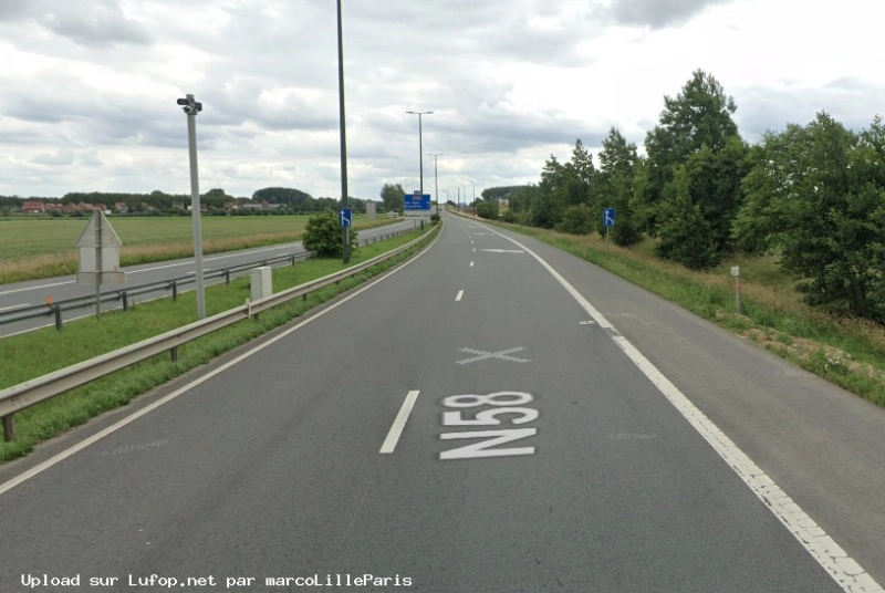 BELGIQUE photo du radar Warneton N58 Hainaut