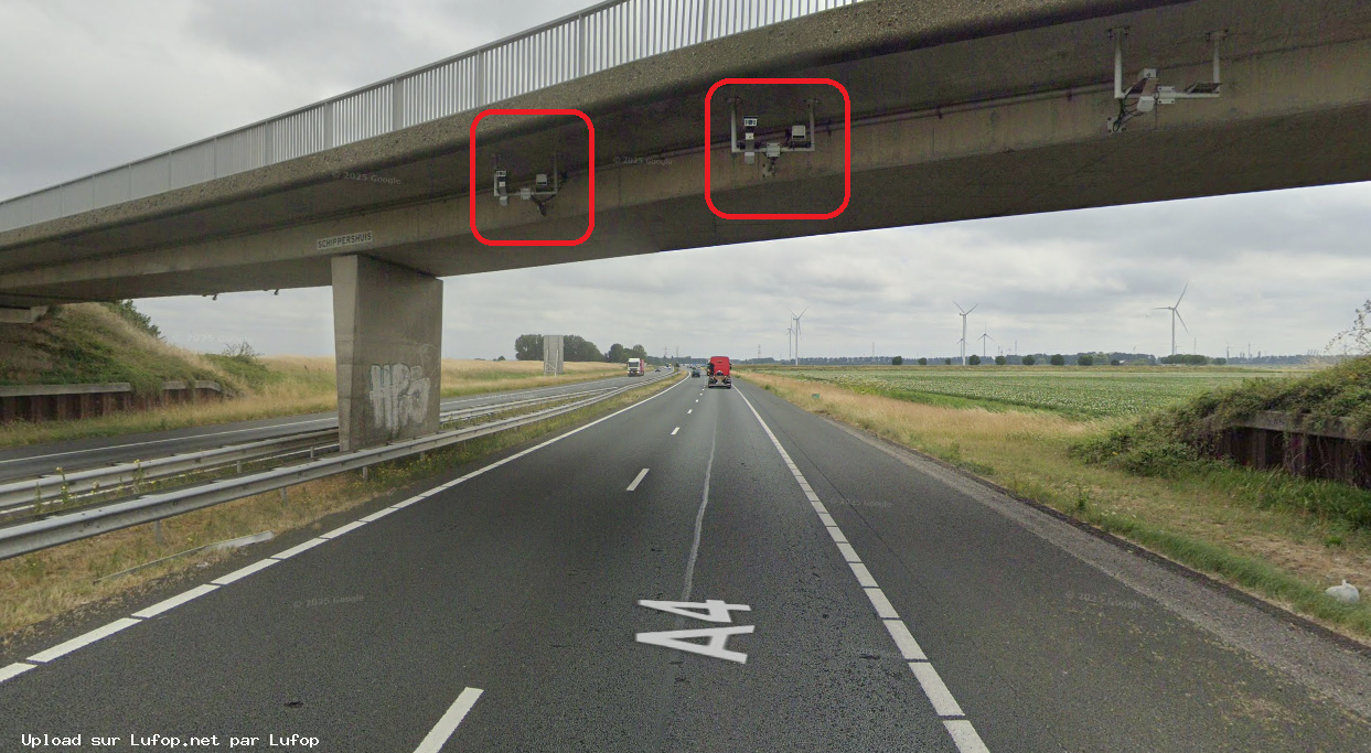 PAYS-BAS photo du radar Ossendrecht A4 46 - Brabant-Septentrional