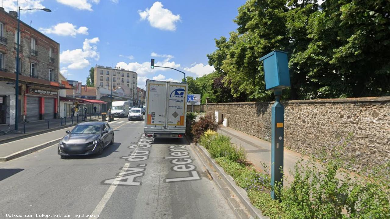 FRANCE photo du radar Pantin Avenue du Général Leclerc 93 - Seine-Saint-Denis