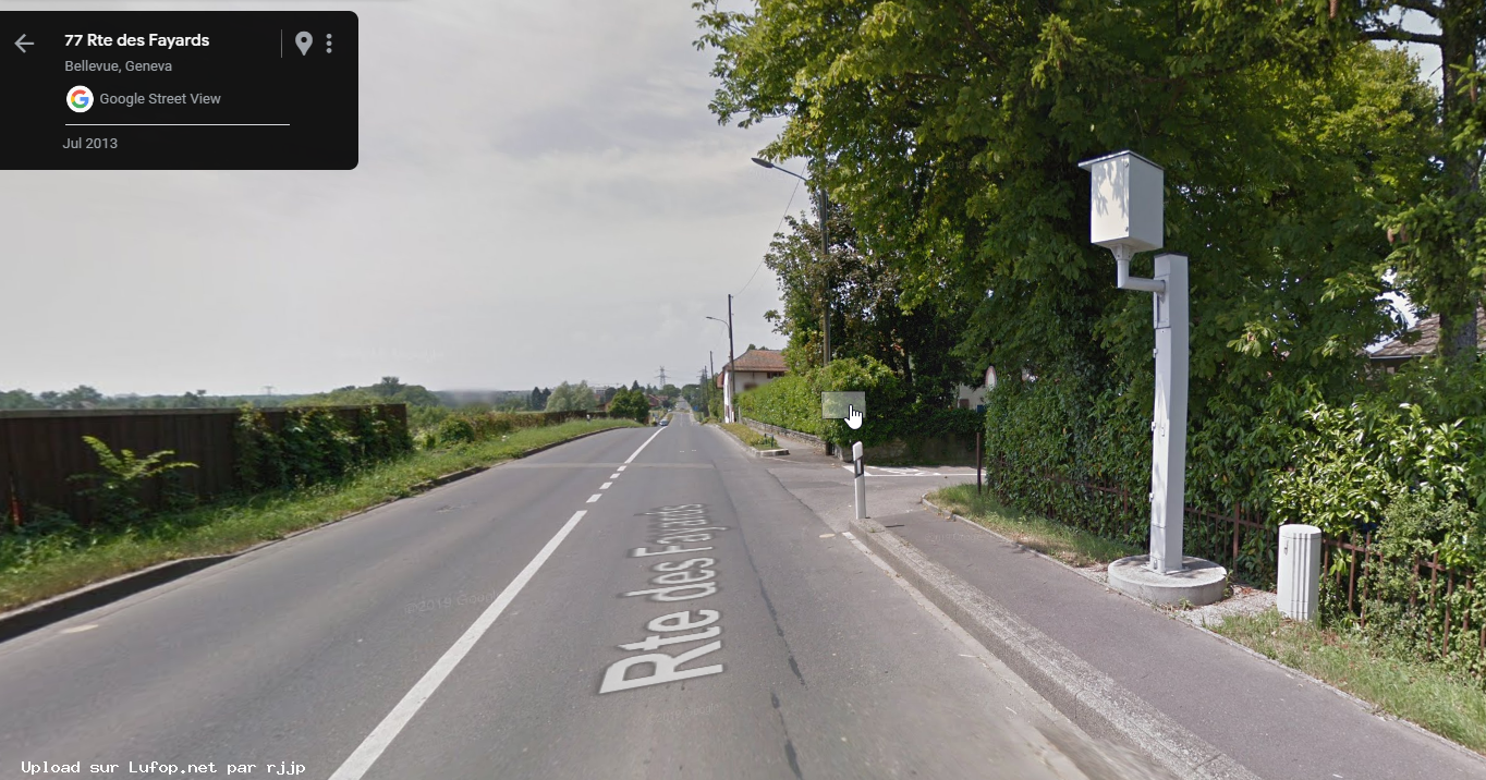 SUISSE photo du radar Collex-Bossy Route des Fayards 12 - Suisse romande Sud