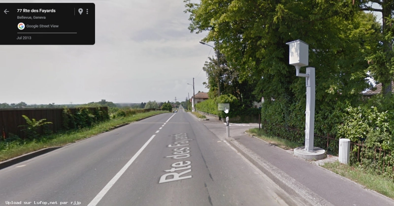SUISSE photo du radar Collex-Bossy Route des Fayards 12 - Suisse romande Sud